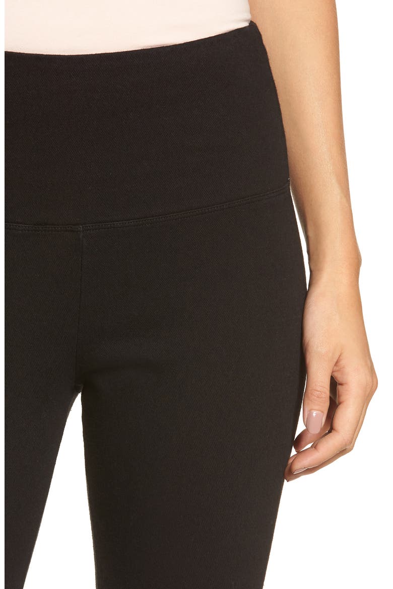 'Lyssentials High Waist Denim Leggings, Alternate, color, BLACK