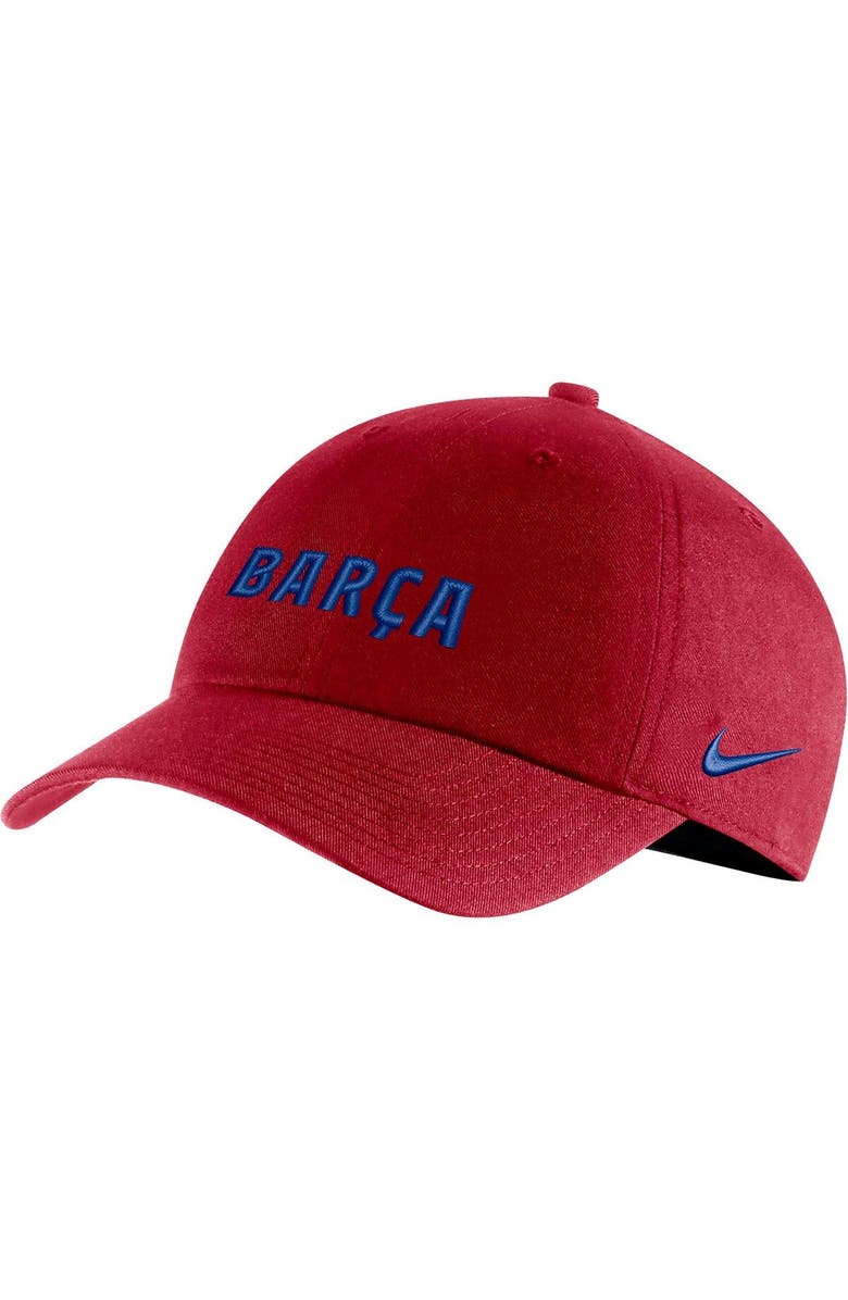 Nike Men's Nike Crimson Barcelona Campus Performance Adjustable Hat, Main, color, Crimson