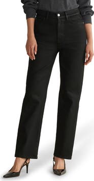 WARP+WEFT ASE Coated High Waist Straight Leg Jeans