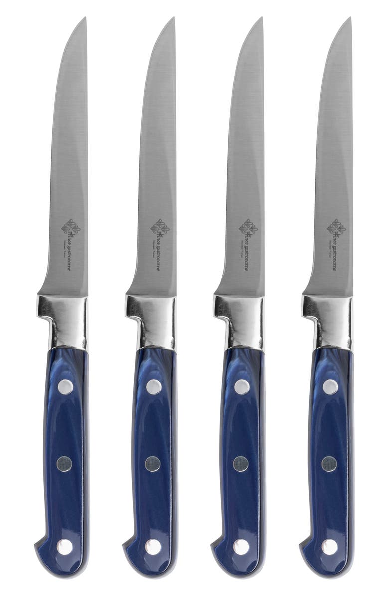AU NAIN Prince Gastronome 4-Piece Steak Knife Set, Main, color, Royal Blue