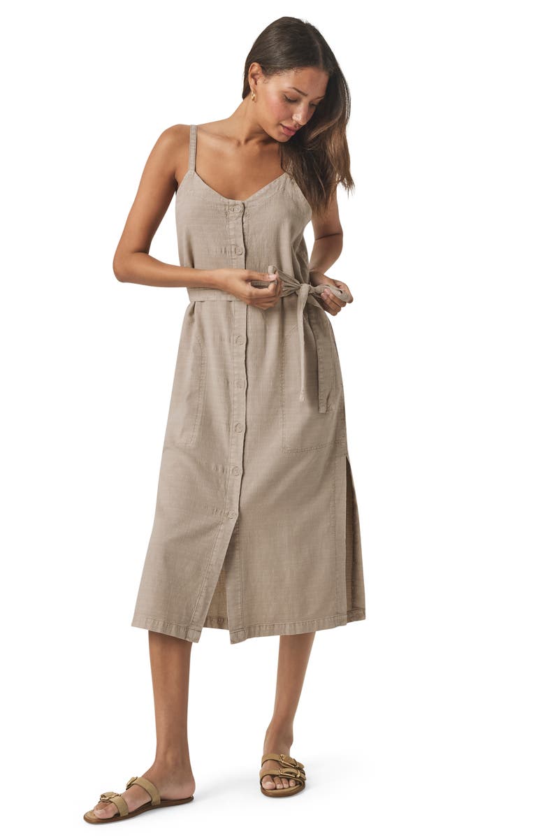 Splendid Amanda Sleeveless A-Line Dress, Alternate, color, Fawn