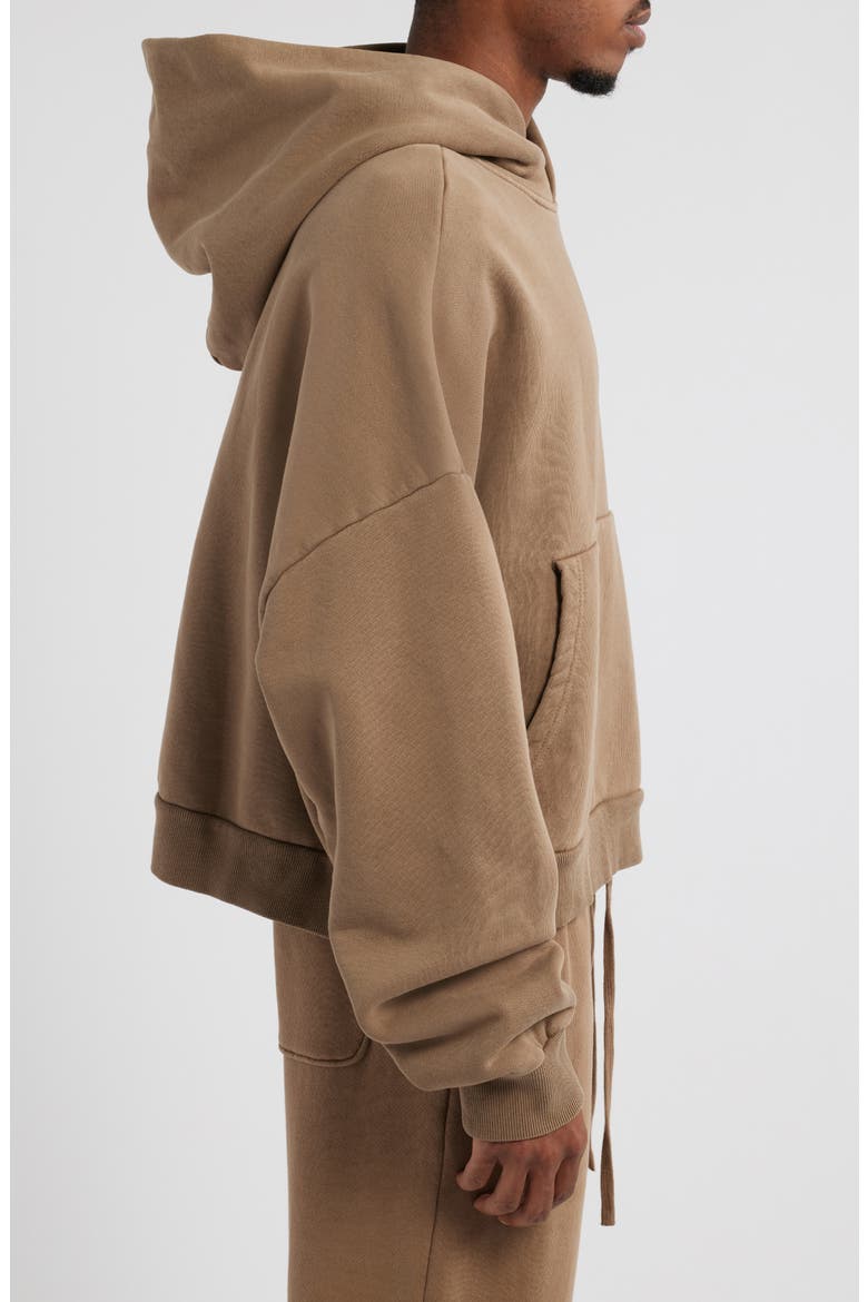 Rectangle Hoodie, Alternate, color, DULL BROWN