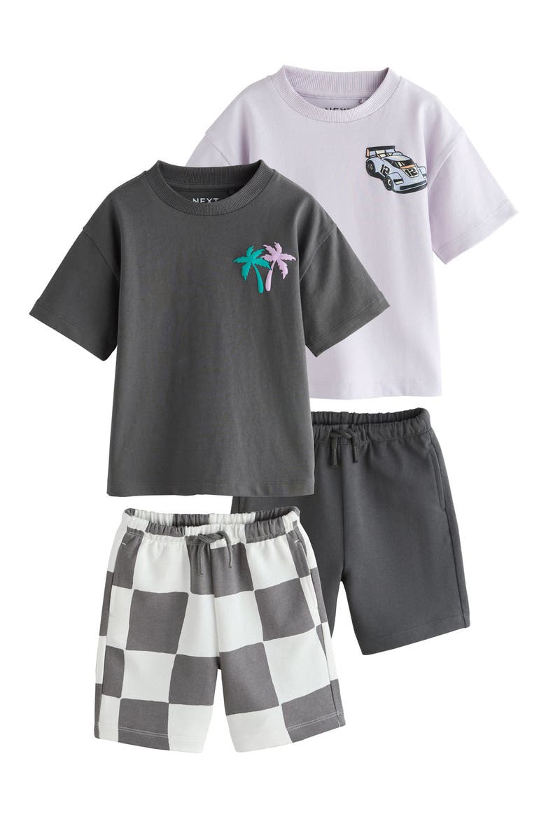 Kids' 2-Pack Assorted T-Shirts & Shorts Set, Main, color, GREY