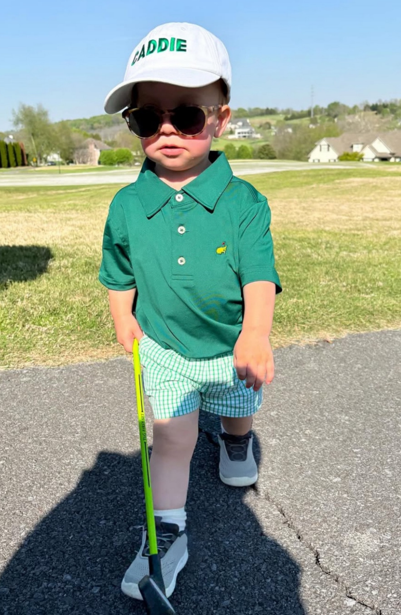 Bits & Bows Golf Caddie Baseball Hat, Alternate, color, White