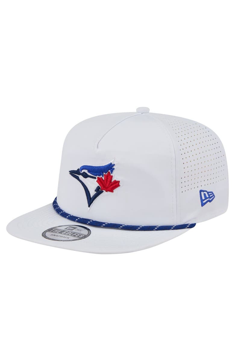 New Era Men's New Era White Toronto Blue Jays Perforated Golfer Snapback Hat, Alternate, color, 