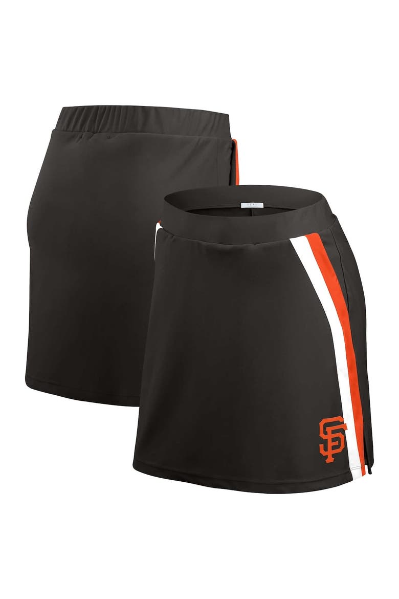 Women's WEAR by Erin Andrews Black San Francisco Giants Stripes Skort, Alternate, color, Black