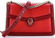 Pre-Owned Bvlgari Serpenti Forever Shoulder Bag Quilted Leather Small