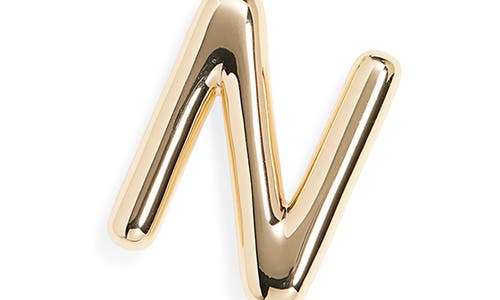 Roxanne Assoulin The Big Puffy Initial Pendant Necklace In Gold
