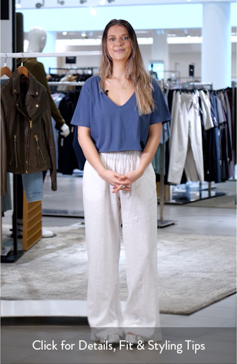 Washed V-Neck Crop T-Shirt, sales video thumbnail