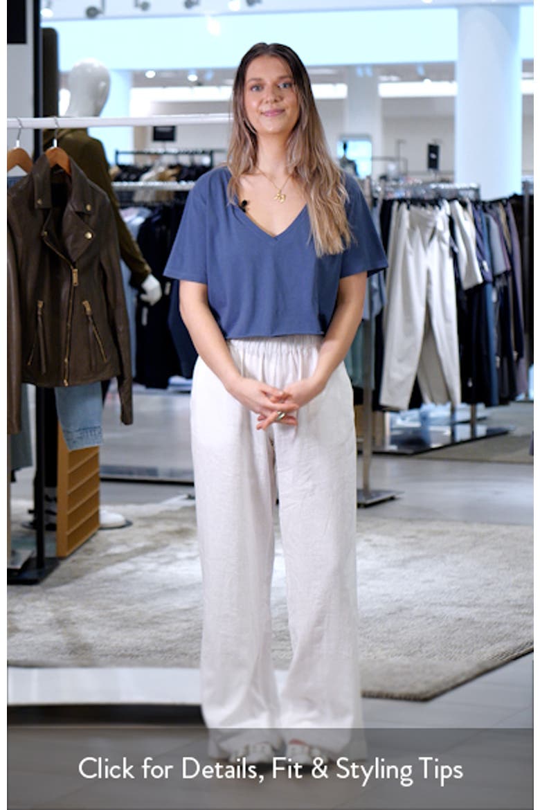 Washed V-Neck Crop T-Shirt video
