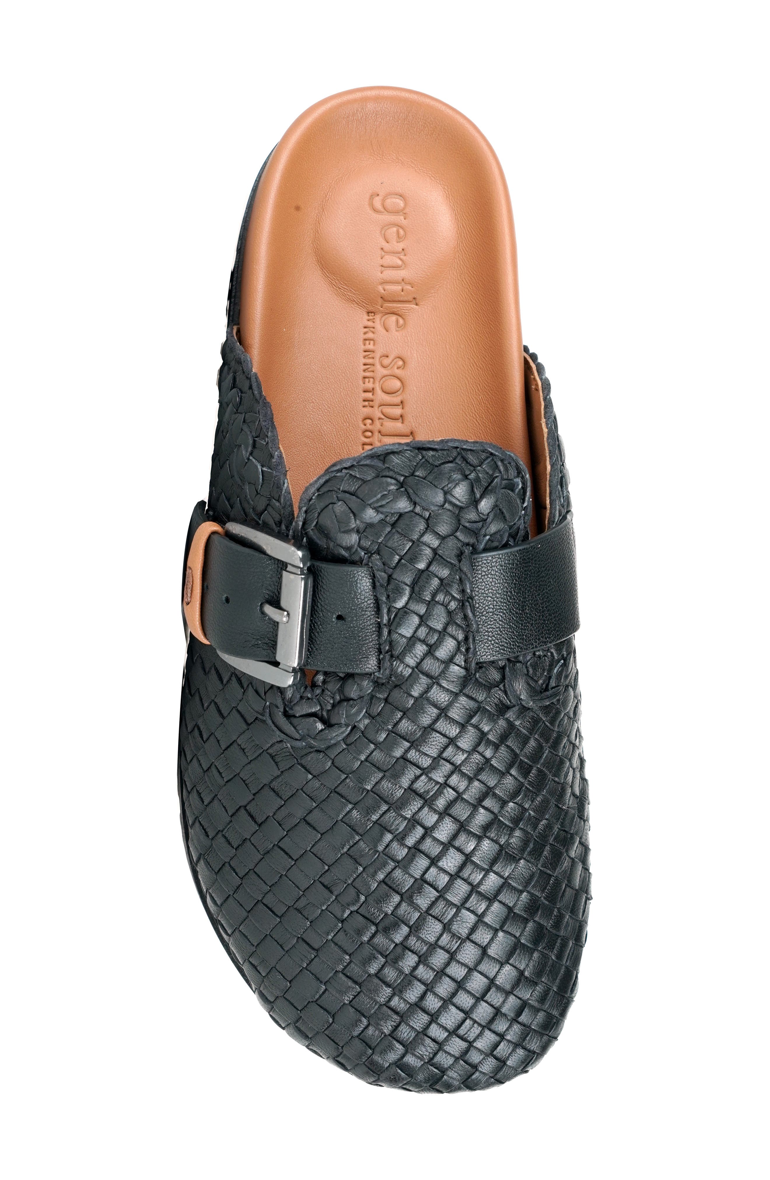 Gentle Souls Brantley Mule, Alternate, color, Black Woven Leather