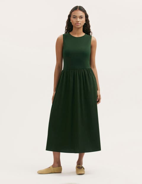 Georgie Cotton Sleeveless Midi Dress
