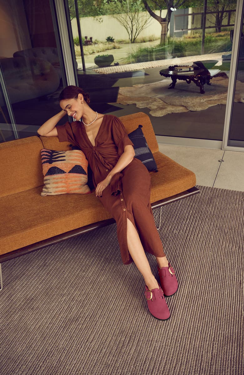 Birkenstock Boston Big Buckle Clog, Alternate, color, Purple