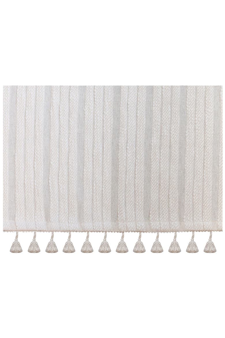 Tassel Trim Crib Skirt, Main, color, WHITE