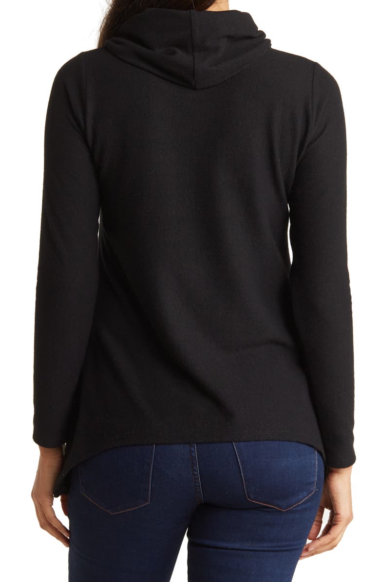 GO COUTURE Cowl Neck Asymmetric Top, Alternate, color, 