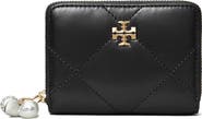 Tory Burch Small Kira Diamond Quilted Leather Zip Wallet
