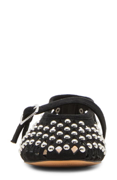 Steve Madden Dreaming Mary Jane Flat In Black Stud