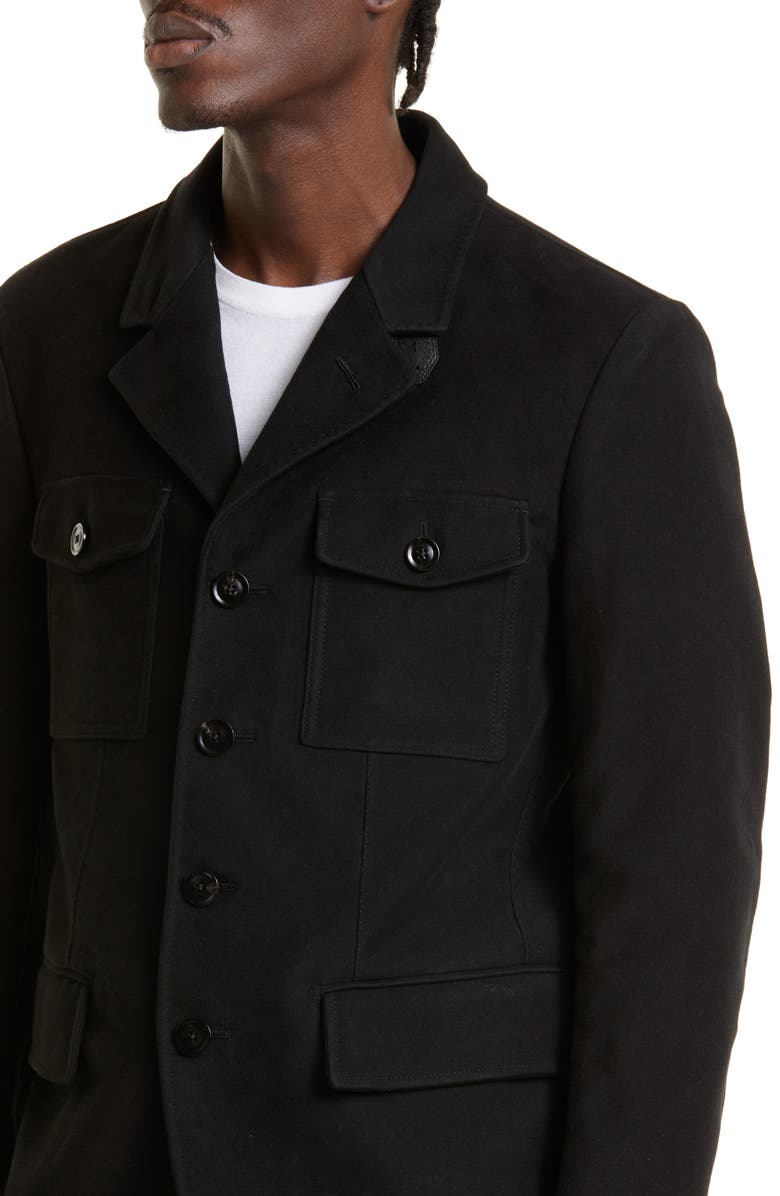 TOM FORD Cotton Moleskin Military Jacket, Alternate, color, 