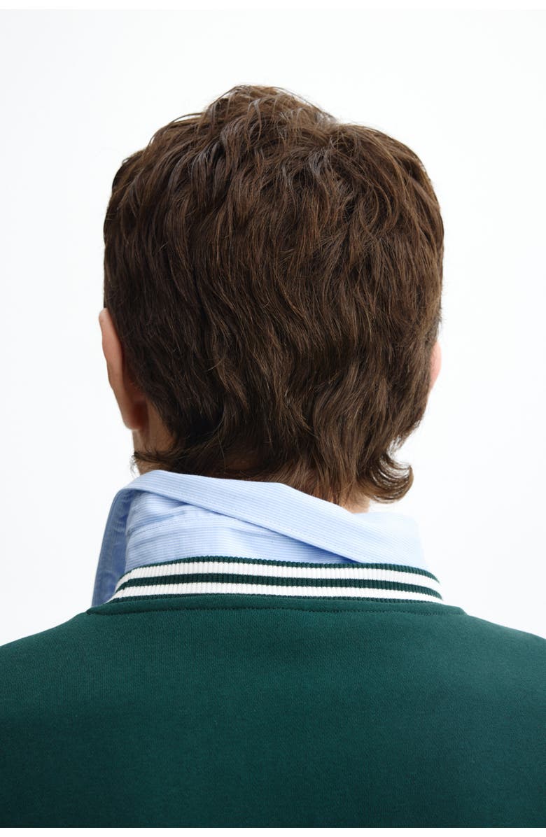 H&M Loose Fit Printed Sweatshirt, Alternate, color, Dark Green/Team Meadows