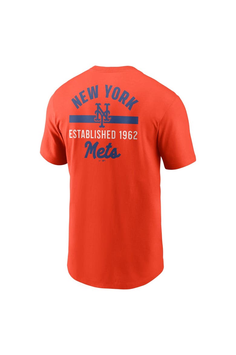 Men's Nike Orange New York Mets 2-Hit T-Shirt, Alternate, color, Orange