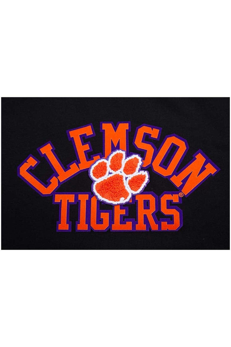 Women's Pro Standard Black Clemson Tigers Classic Three-Hit Boxy Cropped T-Shirt, Alternate, color, Black