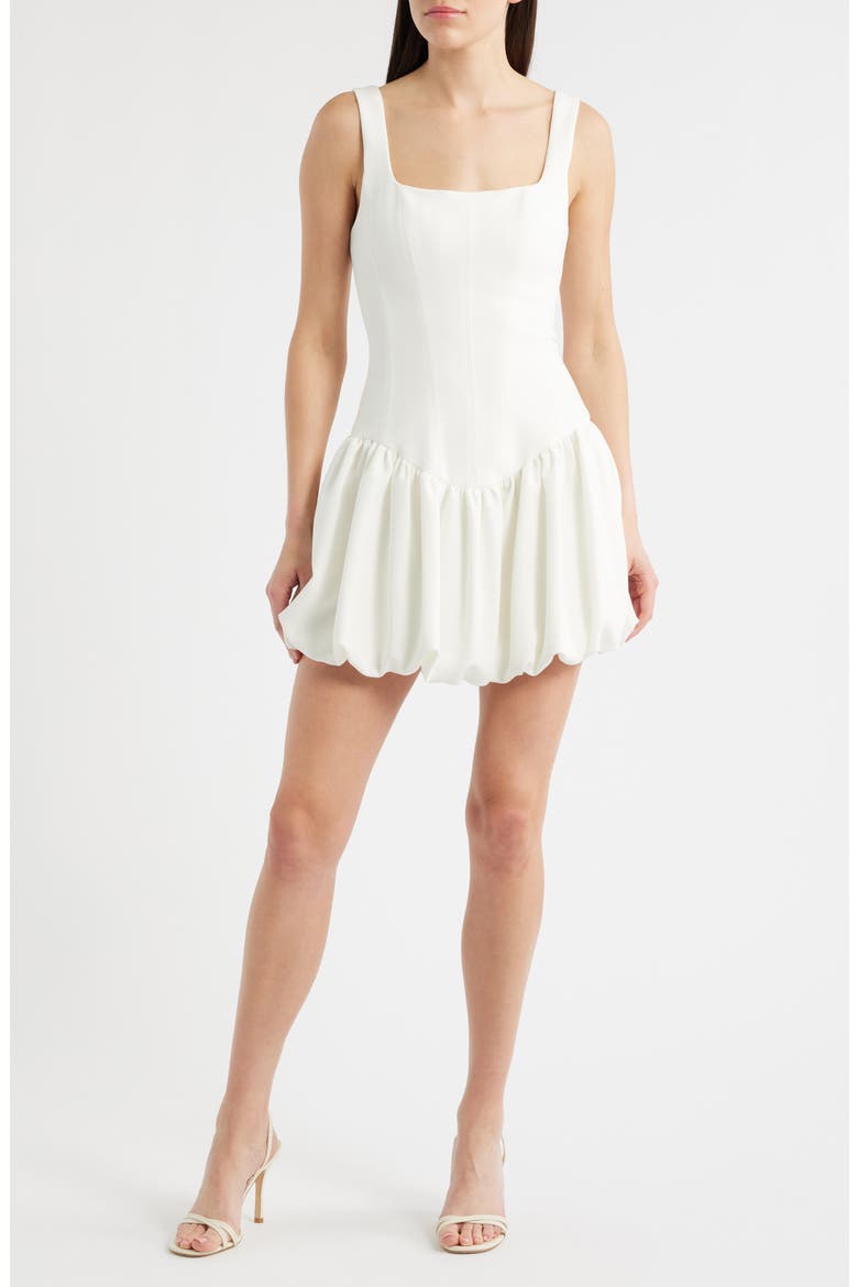Birdie Sleeveless Bubble Minidress, Main, color, PORCELAIN