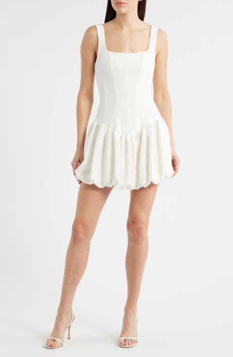 Black Halo Birdie Sleeveless Bubble Minidress