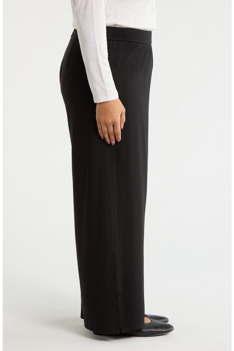 Wide Leg Ankle Pants, Alternate, color, BLACK