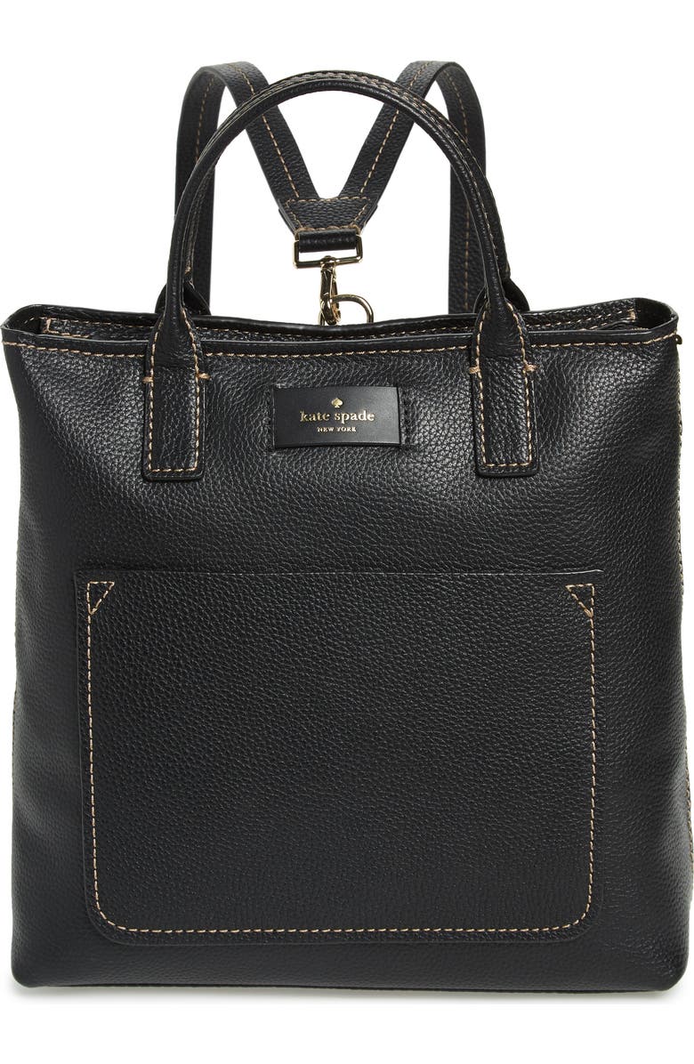 Kate Spade New York maple street - kenzie leather convertible backpack, Main, color,