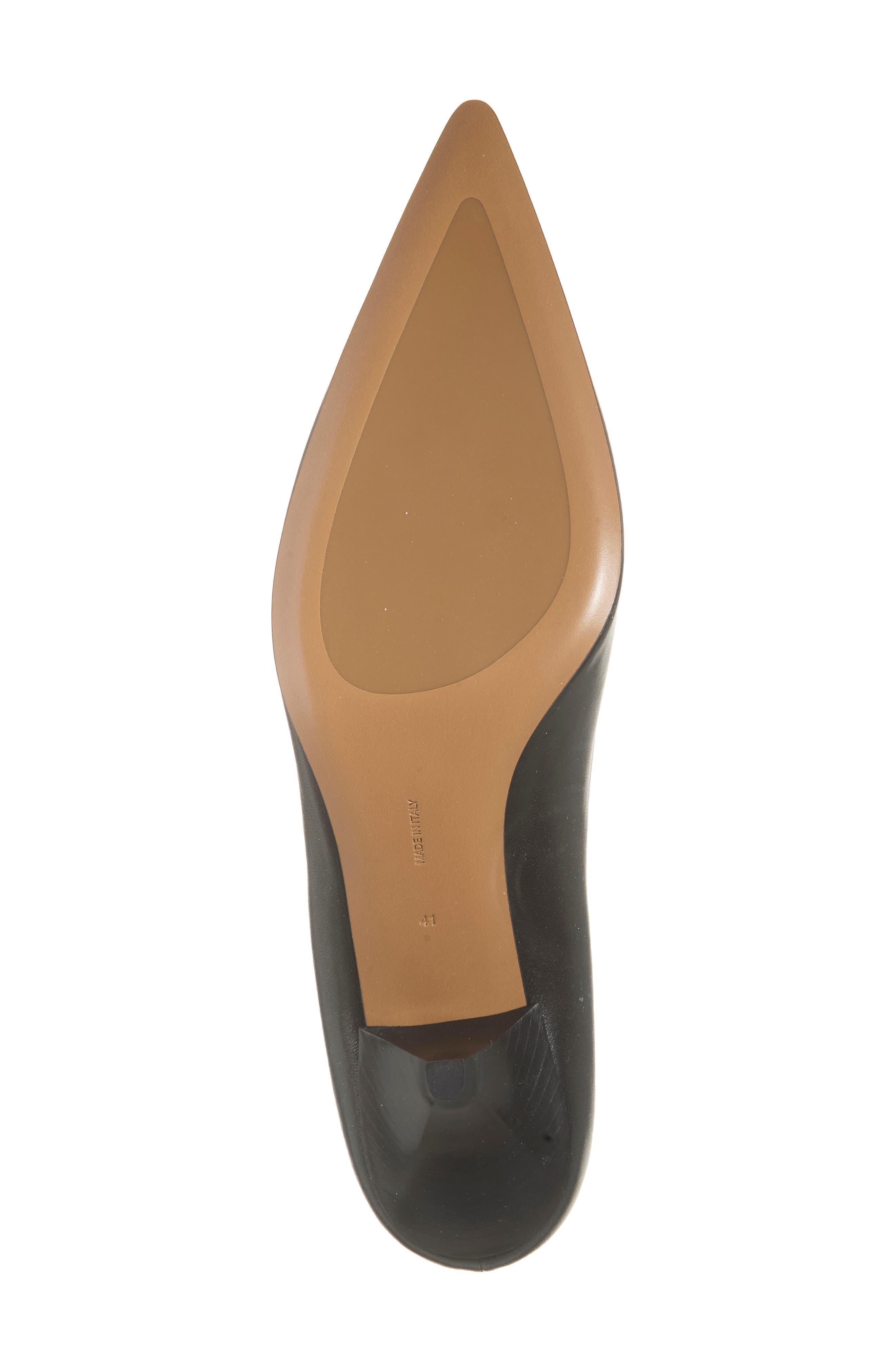 Lili Kitten Heel Leather Pump, Alternate, color, BLACK