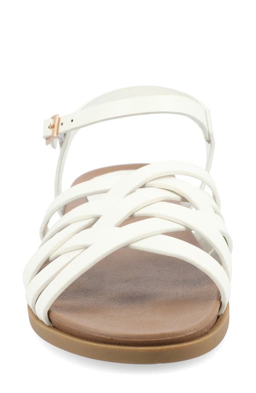 Journee Collection Kimmie Ankle Strap Sandal In White