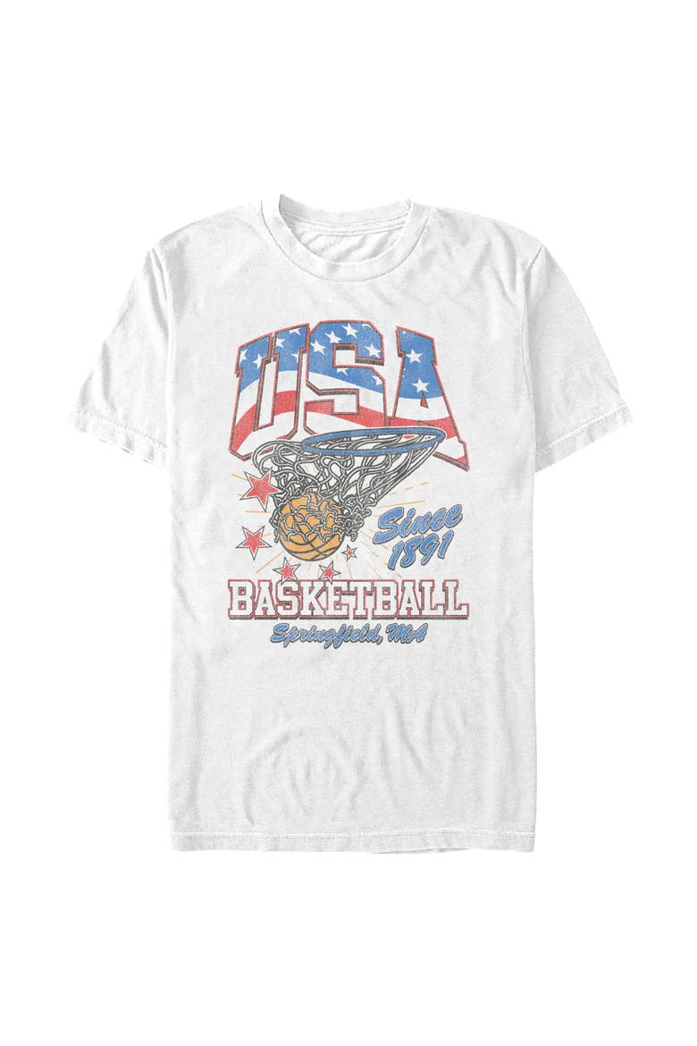 Men's Lost Gods Since 1891 USA Basketball  Graphic T-Shirt, Main, color, White