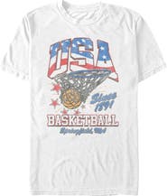 Lost Gods Men's Lost Gods Since 1891 USA Basketball Graphic T-Shirt