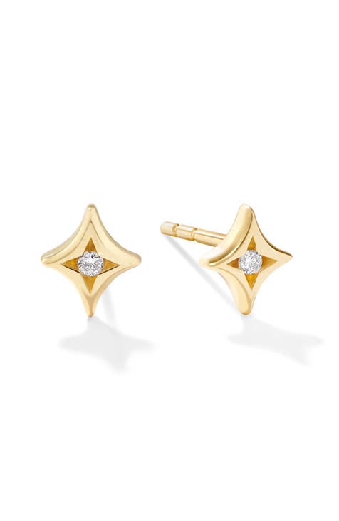 Nordstrom 14k Solid outlet Gold Dainty Minimalist Studs