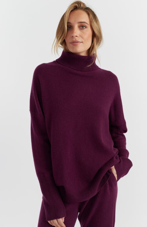 Chinti & Parker Pure Cashmere Roll Neck Sweater In Burgundy