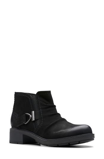 Clarks ® Hearth Clara Ankle Boot In Black