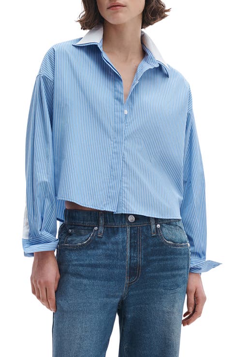 Marin Stripe Cotton Button-Up Shirt