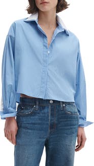 rag & bone Marin Stripe Cotton Button-Up Shirt