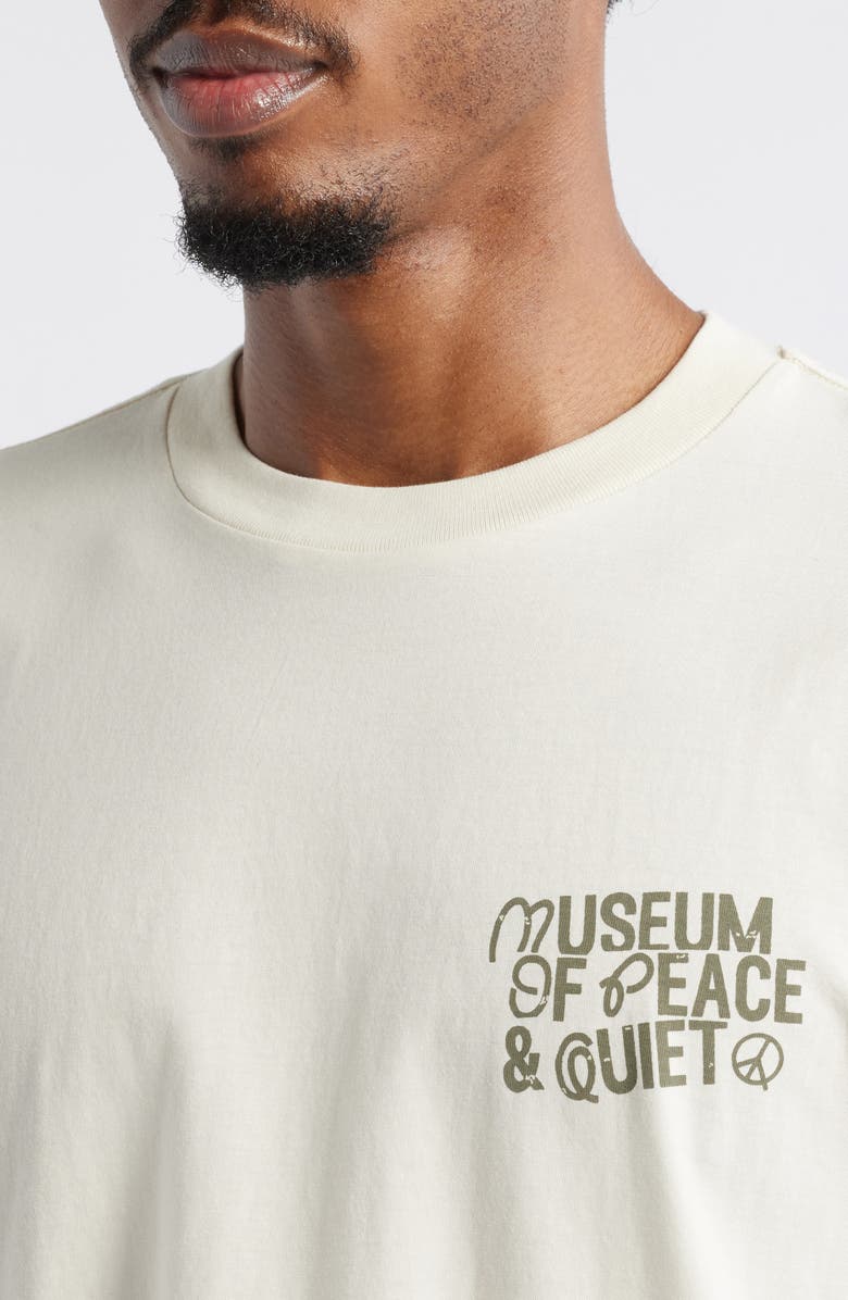 Museum of Peace & Quiet Stamp Cotton T-Shirt, Alternate, color, Bone