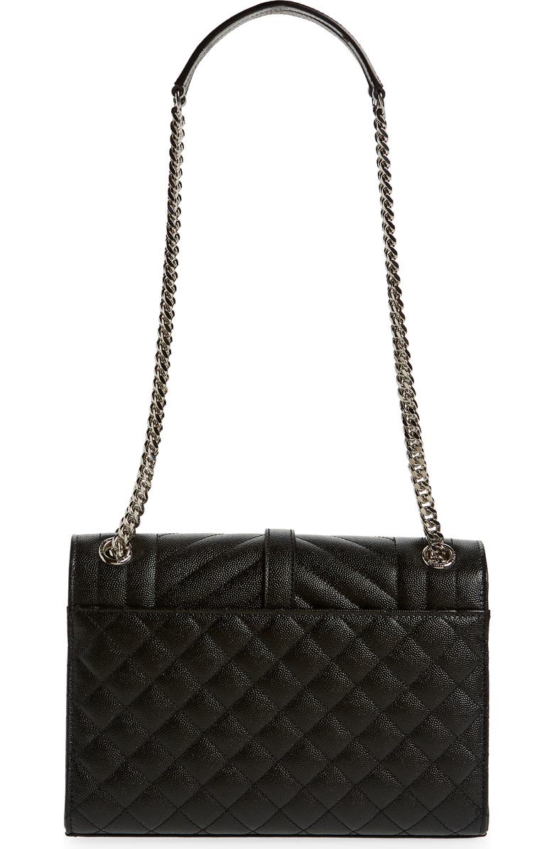 Saint Laurent Medium Monogram Matelassé Leather Shoulder Bag, Alternate, color,