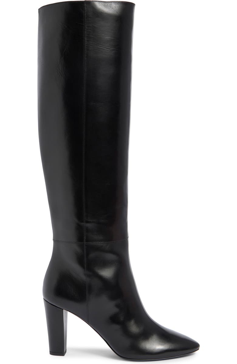Longchamp Tall Leather Boot, Alternate, color, Black