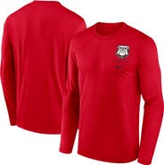 Nike Men's Nike Red Georgia Bulldogs Alternate Logo Lockup Legend Performance Long Sleeve T-Shirt