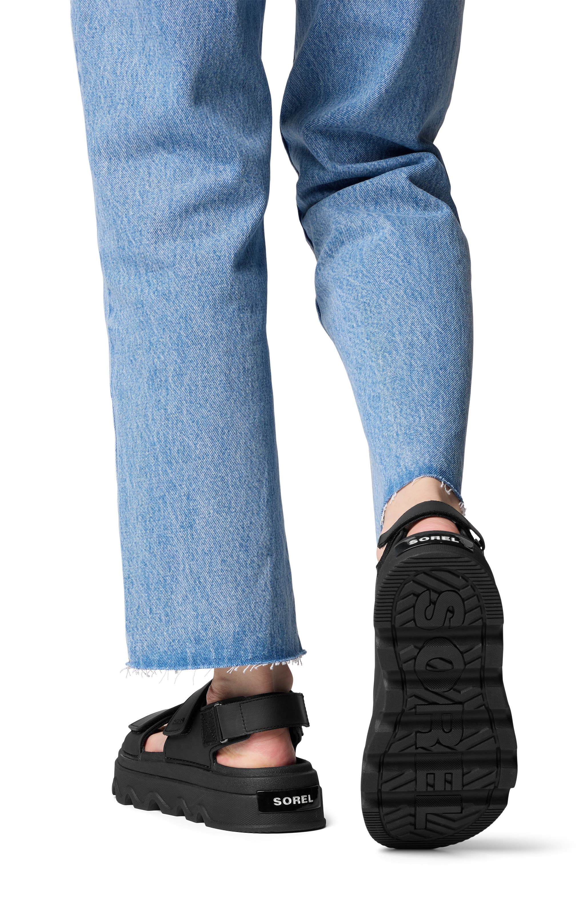 SOREL Kinetic<sup>™</sup> Sunchase Slingback Sandal, Alternate, color, Black/ Sea Salt