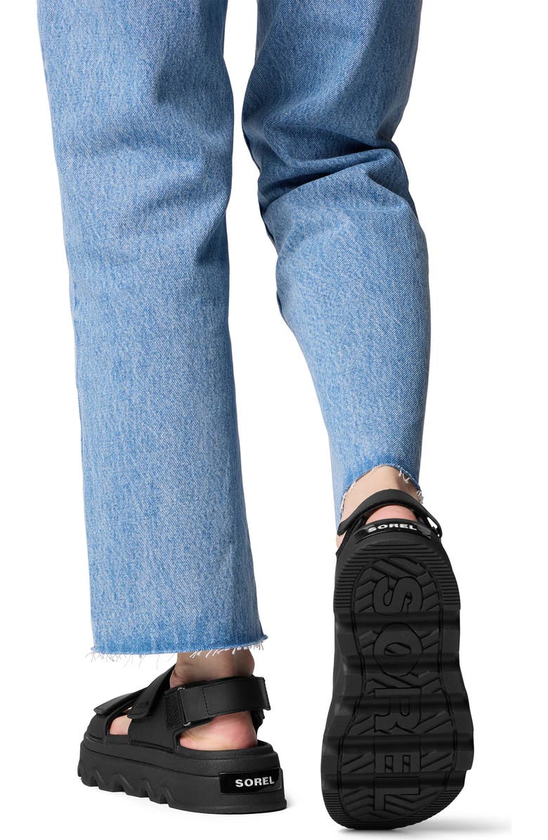 SOREL Kinetic<sup>™</sup> Sunchase Slingback Sandal, Alternate, color, Black/ Sea Salt