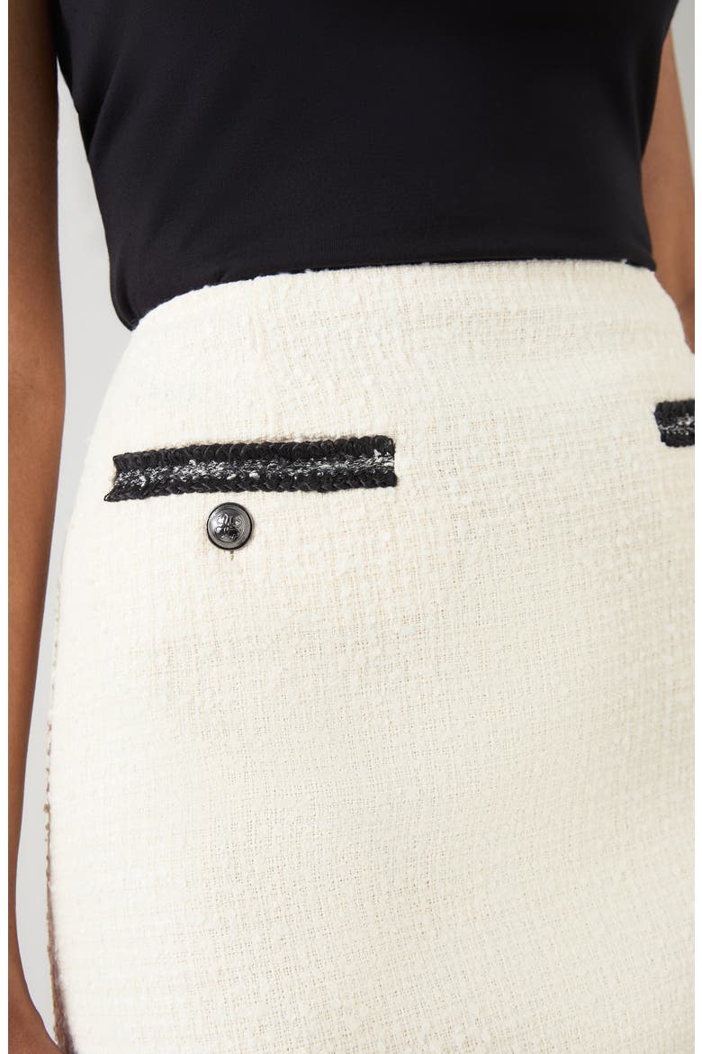 Charlee Tweed Skirt, Alternate, color, CRE-CREAM