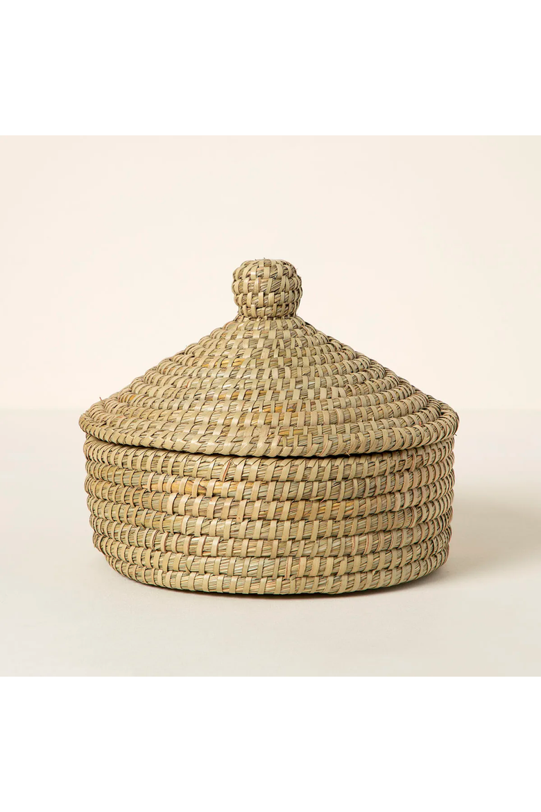 Traditional Bread Warming Set with Lid by Serrv International, Alternate, color, Beige