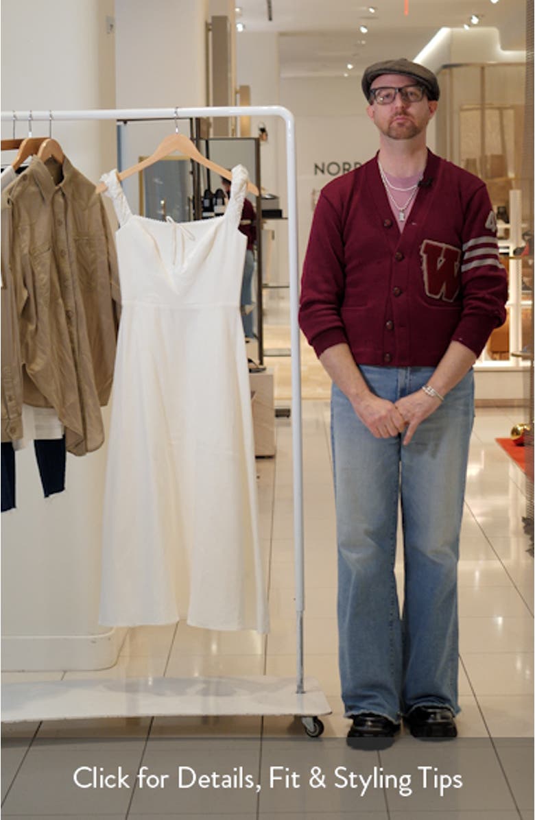 Carina Cap Sleeve Linen Blend Maxi Dress, sales video thumbnail