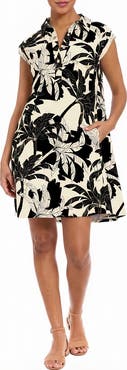 London Times Popover Shirt A-Line Dress