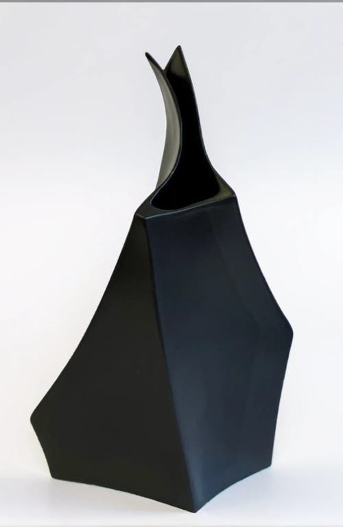 Dina Decor Geo Tall Vase In Black