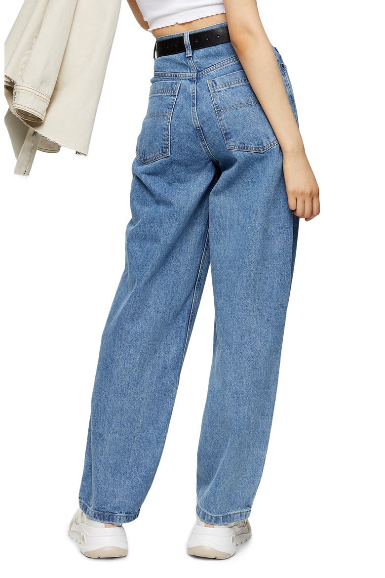 Straight Leg Baggy Jeans, Alternate, color, MID DENIM